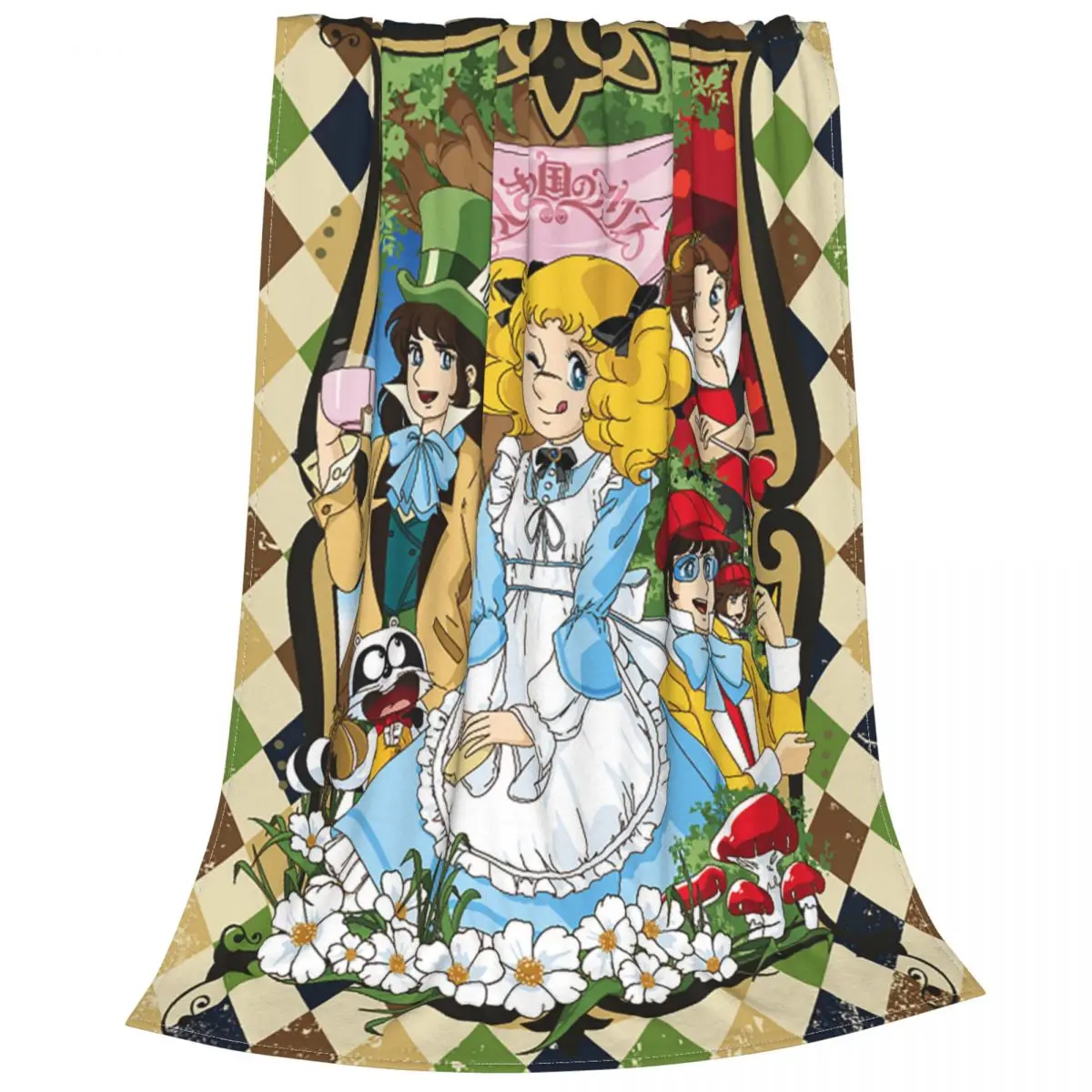 Candy Candy Anime Kurin Blanket Kawaii Japanese for kids Fuzzy Vintage Breathable Throw Blankets for Home All Season