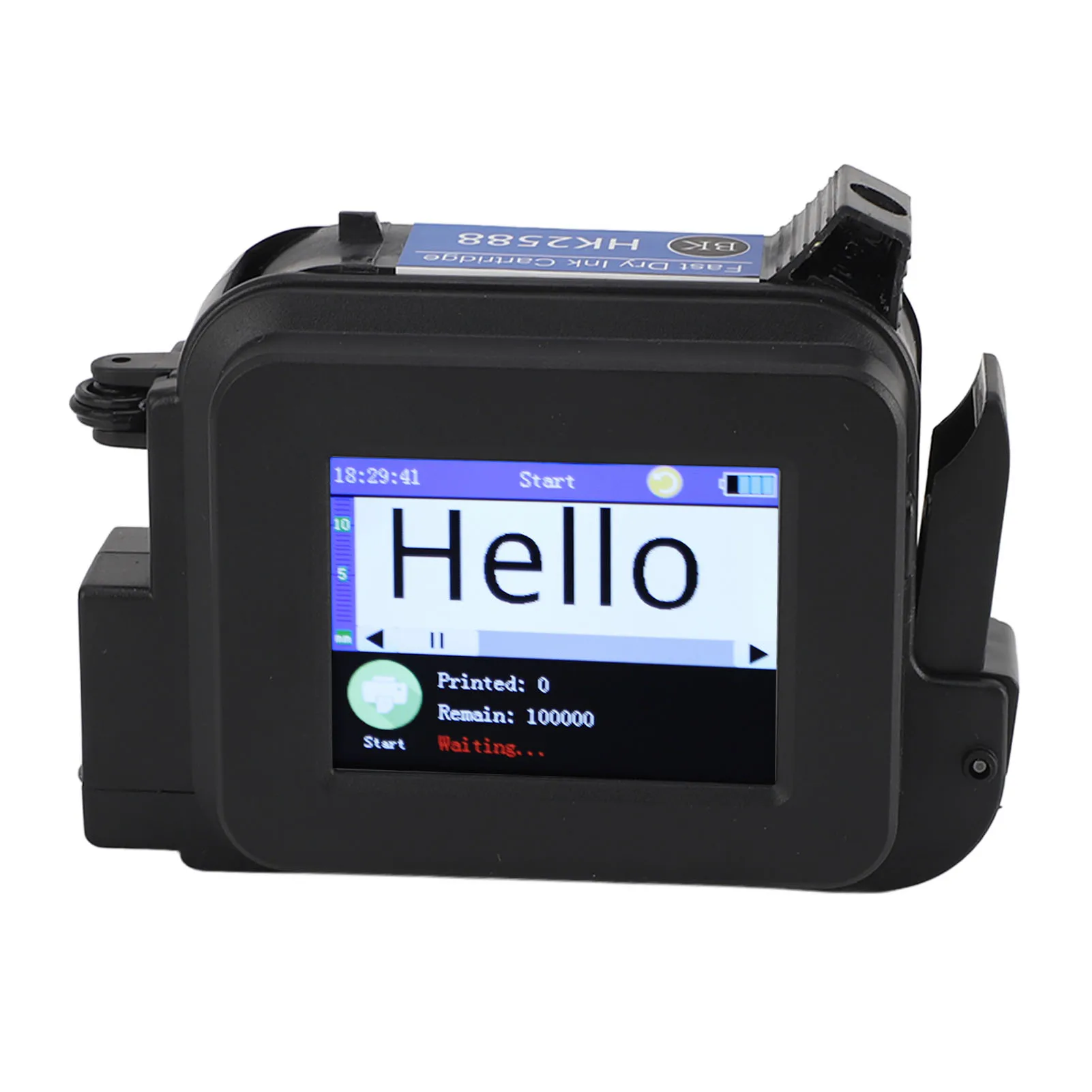 

Карманный струйный принтер с регулируемой высотой печати 0,1–0,5 дюйма/1 дюйм Ручной струйный кодер с сенсорным экраном и быстросохнущими чернилами для текста