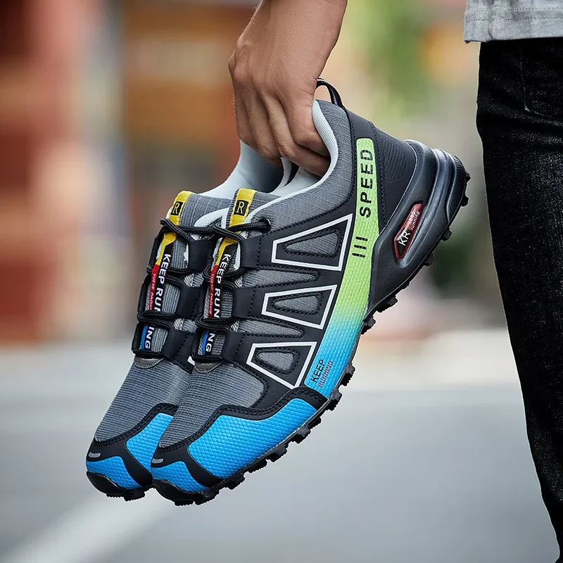 Zapatos de senderismo para hombre, calzado deportivo antideslizante de goma resistente al desgaste para caminar, zapatos de Trekking transpirables de malla para acampar