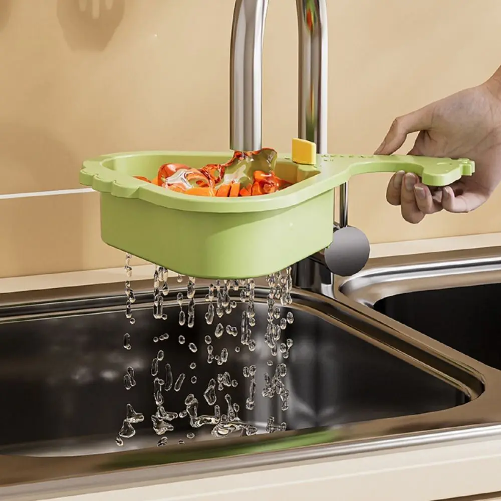 

Punch-free Sink Drain Basket Triangular Creative Multi-functional Pool Openable Bottom Cover Multifunctional
