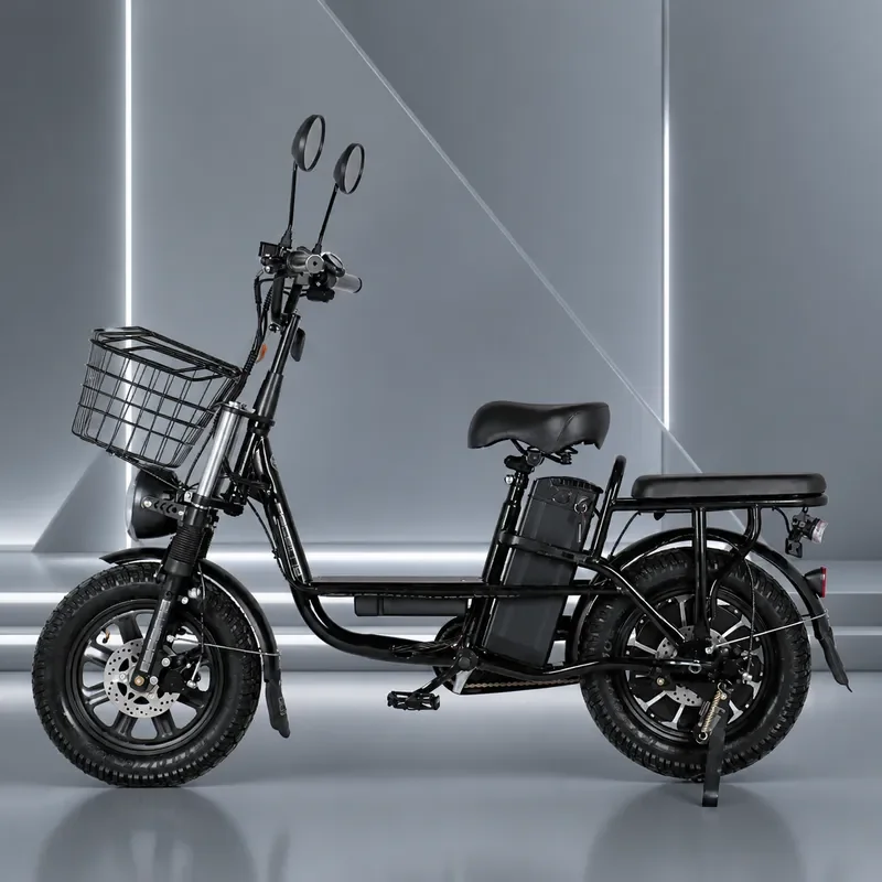Foldable Electric Bicycle Fat Tire E Bike Two Wheeler Long Battery Life Heavy Duty Load Capacity Portable Power Assisted Bike