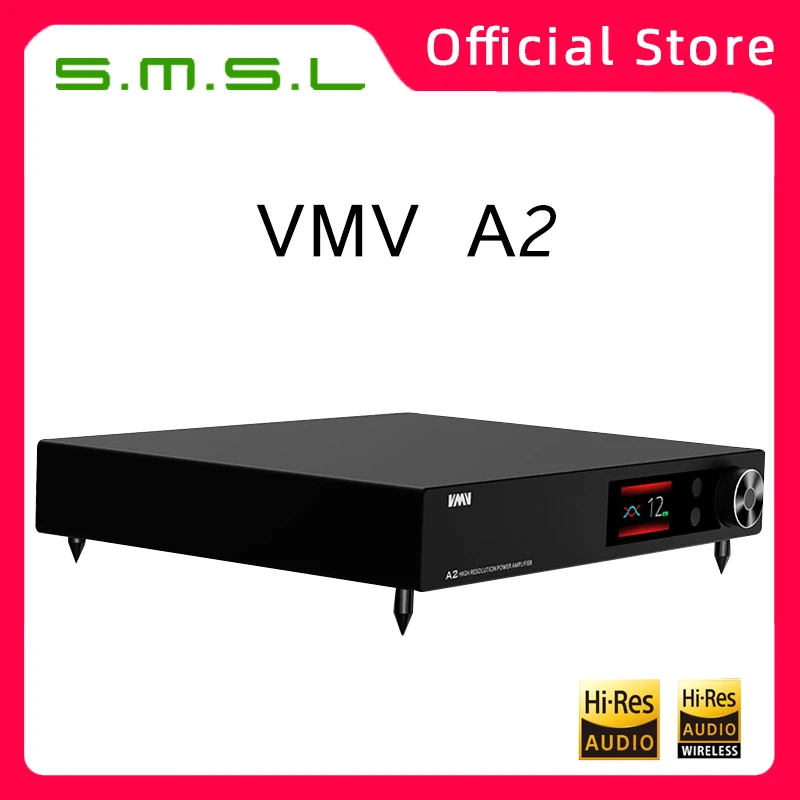 Цифровой усилитель мощности SMSL VMV A2, 32 бит/768 кГц, DSD512, максимальная мощность достигает 200 Вт, SMSL A2, оригинальный Hi-Fi усилитель мощности