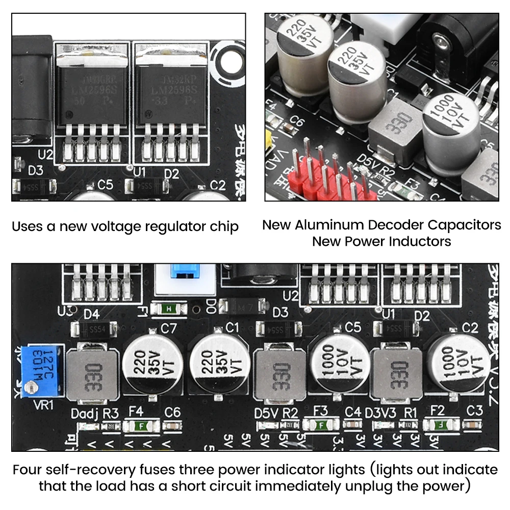 Diymore DC7-25V to DC3.3V/5V LM2596 adjustable step-down module regulated power supply module intelligent vehicle power supply