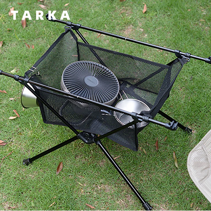 TARKA Camping Storage String Bag Hanging Net Mesh Hanging Pouch for Folding Cloth Tables ﻿