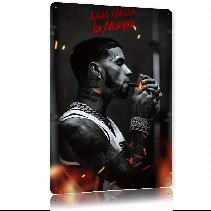 Anuel AA Vintage Metal Wall Art - 