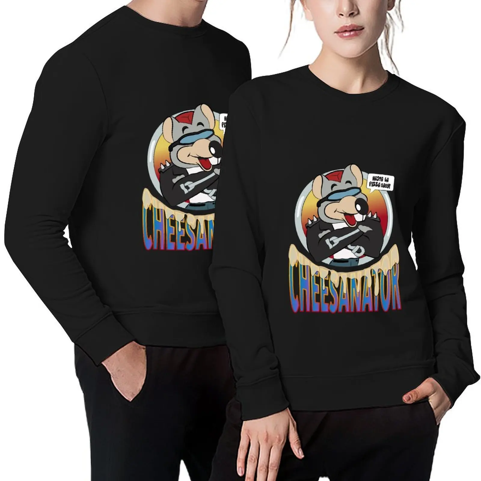 

Copy of Chuck E Cheese Chuck E. Cheese _ Hasta La Pizza Baby Pullover tracksuits men's sweatshirt