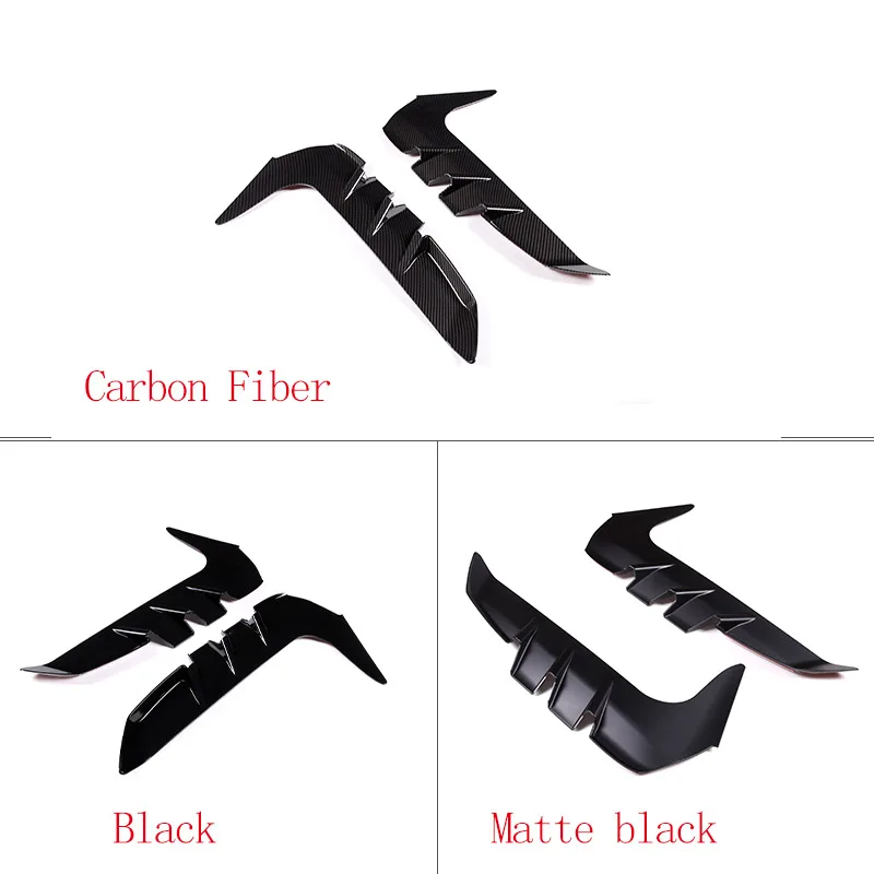 For Toyota 86 Subaru BRZ 2022+ ABS Carbon Fiber/Black Car Front Side Fender Radiator Vents Trim Panel Sticker Car Accessories