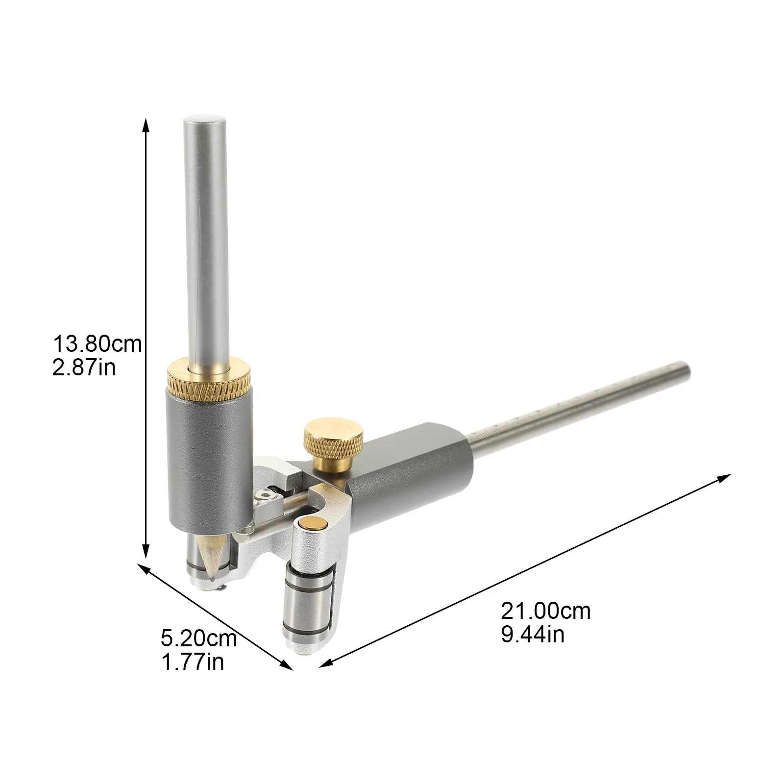 1Pcs Automatic Scriber 0-120Mm Two-in-One Curved Parallel Line Tool Sturdy Woodworking Accessory Fast Accurate Measurement