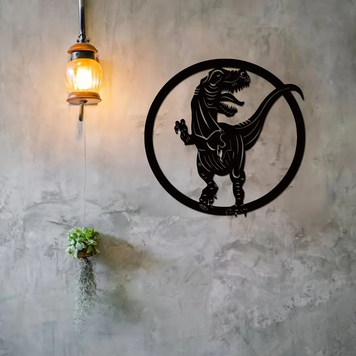 Tyrannosaurus Rex Mural, Metal Wall Dinosaurs,Tyrannosaurus Rex Metal Sign,  Interesting Dinosaur Skeleton Art for Kitchen Decor