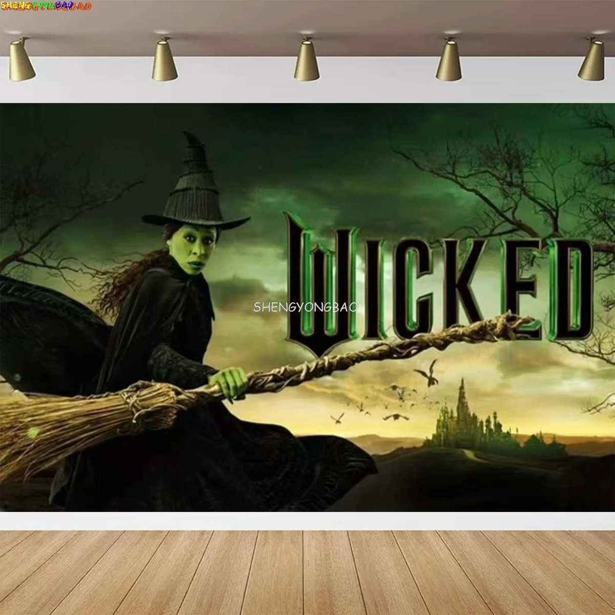 عيد ميلاد الشريرة خلفيات للتصوير الفوتوغرافي الساحرة السحرية للأطفال طفل الاستحمام حفلة استوديو الصور خلفية DS-01