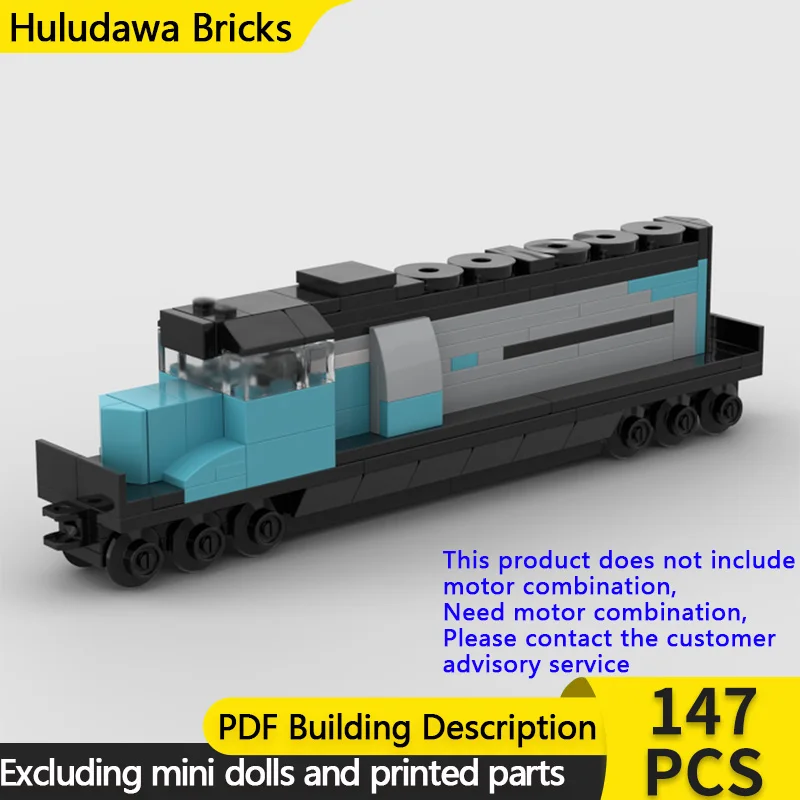 

City Car Model MOC Building Bricks SD40-2 Diesel Locomotive Modular Technology Children Holiday Gifts Assemble Toys Suit