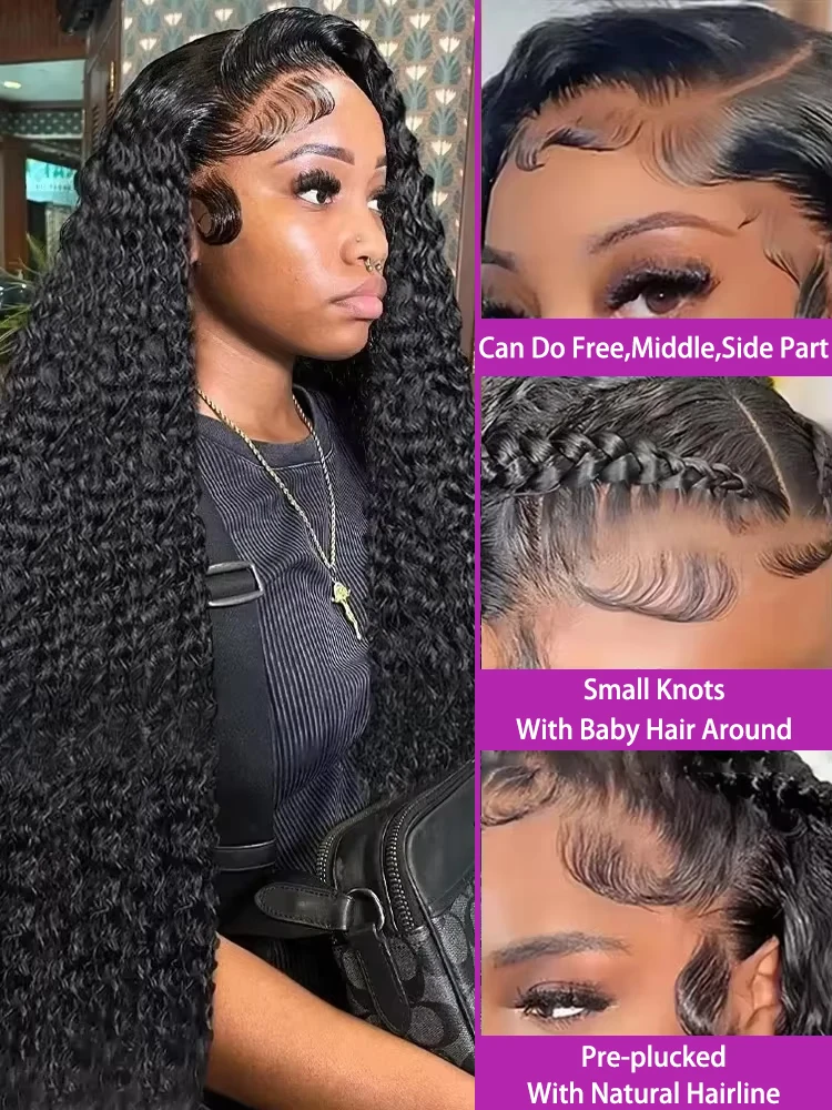 30 32Inch HD 13x4 13x6 Lace Frontal Human Hair Curly Wigs Brazilian Deep Wave 4x4 5x5 Lace Closure Wig Human Hair 250% For Women - Image 5