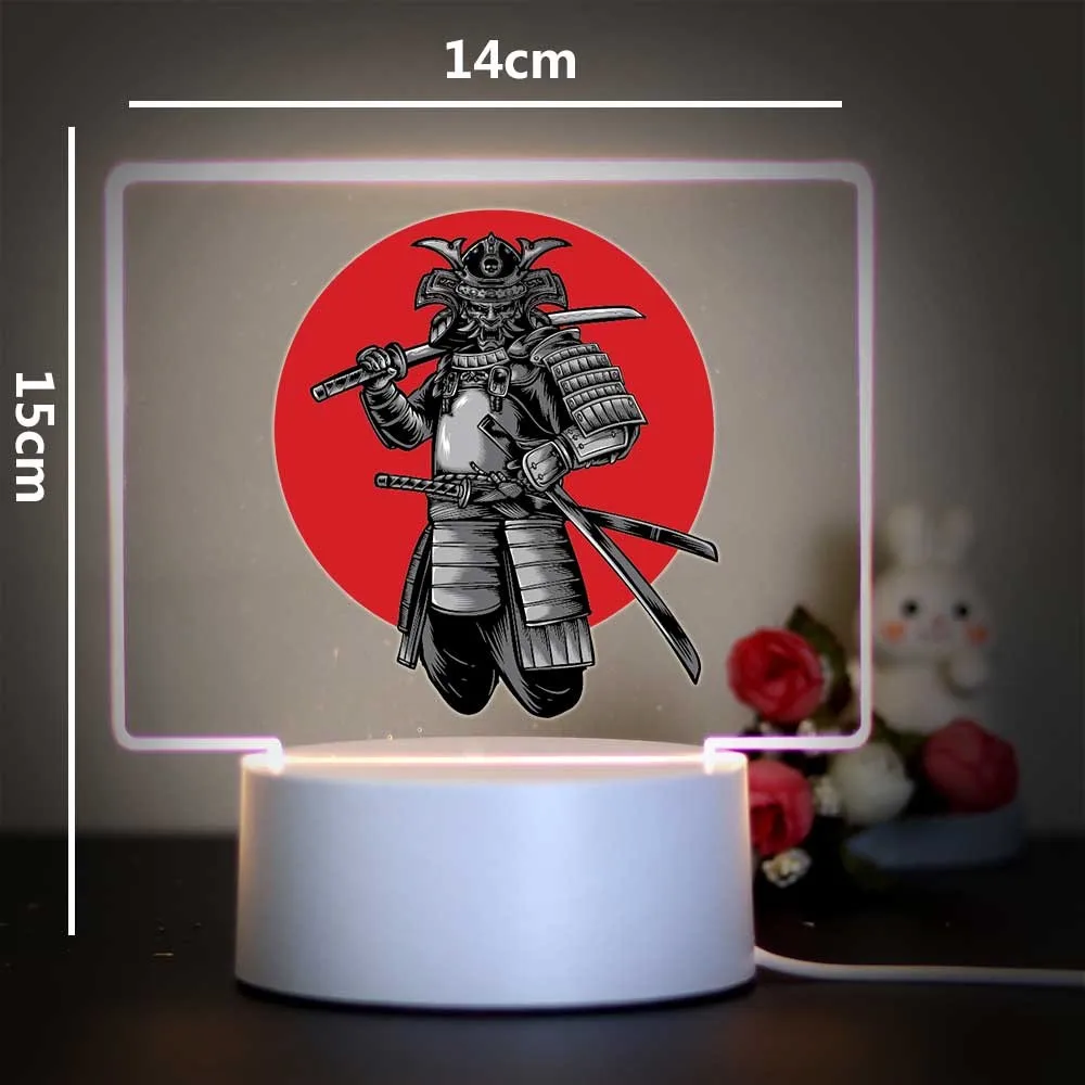 Samurai Ghost-Faced Table Lamp, Presente quente para crianças, 1 Pc