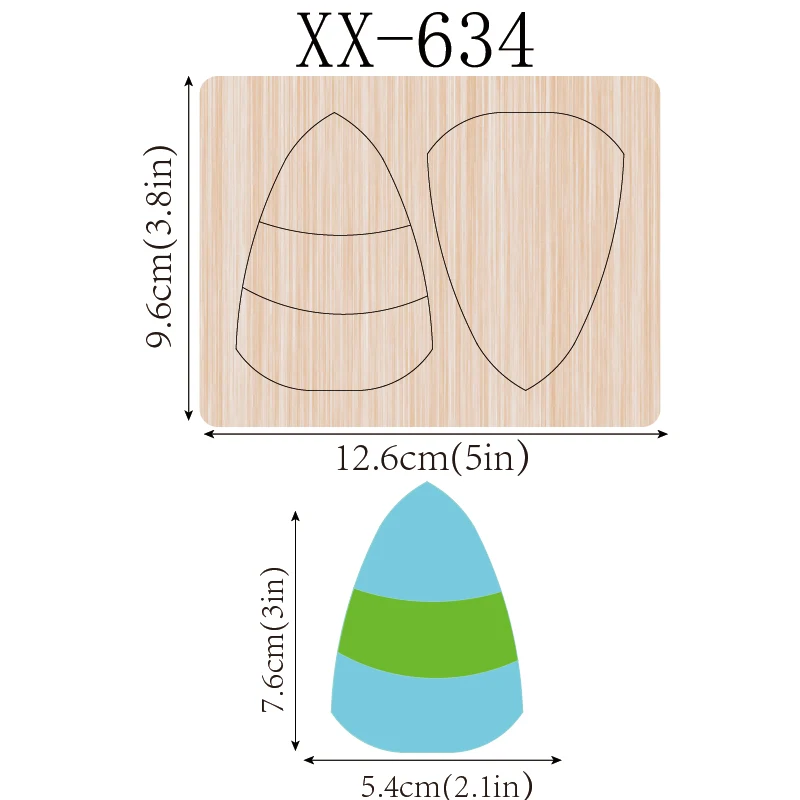 

SIZZIXDIES 1piece 5-inch two-layer oval wooden cutting dies suitable for most machines
