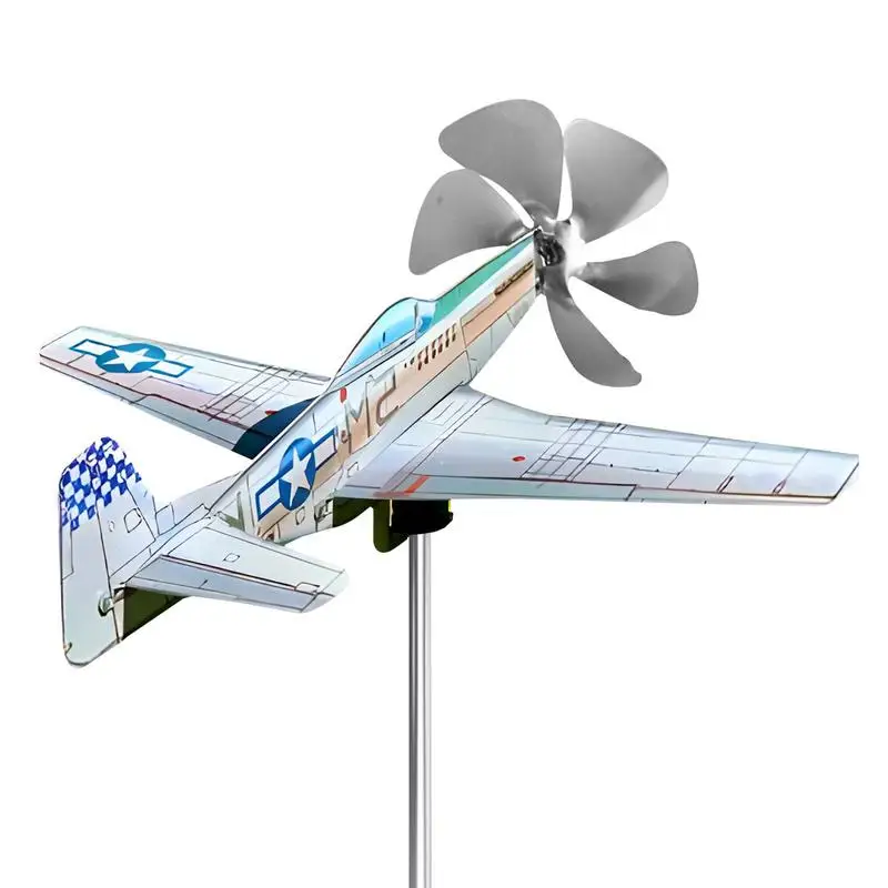 

Metal Wind Spinners Outdoor Aircraft Rotating Wind Spinners Aircraft Sculpture Rainproof Wind Sculptures Airplane Wind Catcher