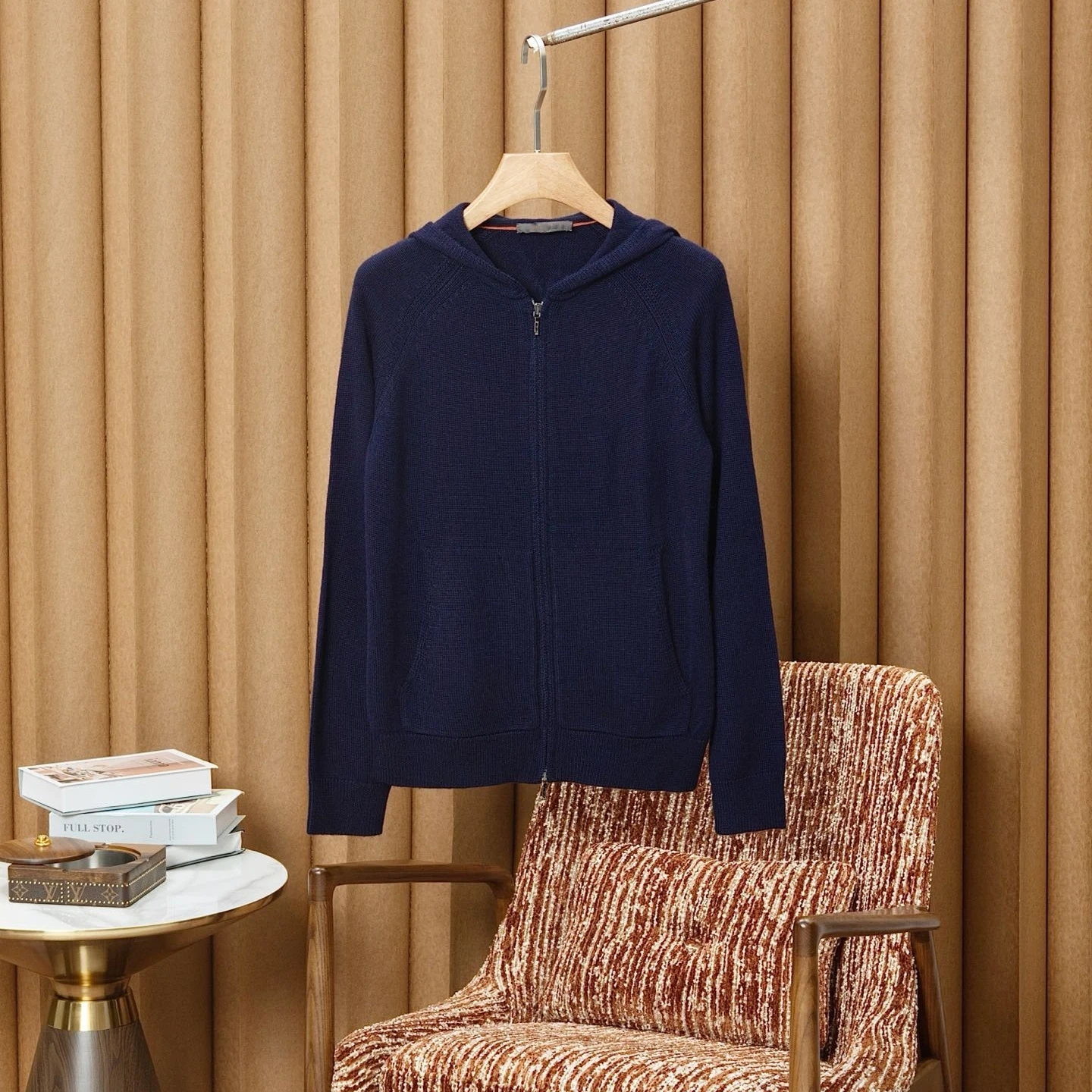 

Italian LP 25aw pure wool casual hooded cardigan jacket