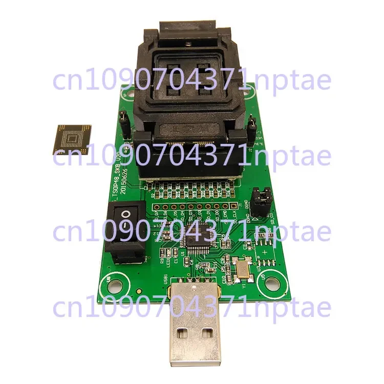 eMMC153/169 flip shrapnel to USB test seat, chip data recovery, font library programming seat