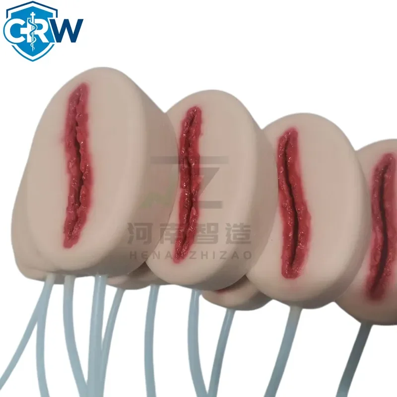 CRW Bestselling Silicone Wound Model, Simulated Bleeding, Suture Practice, Gunshot and Stab Wound Medical Training Model