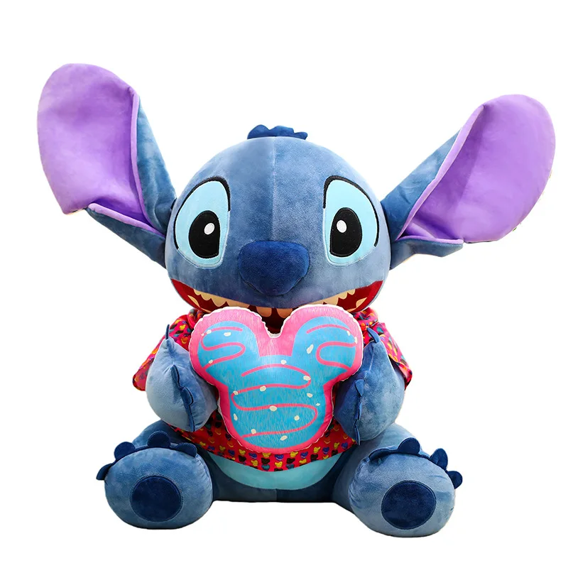 Kawaii Disney Plush Toy Stitch Mickey Mouse Cartoon Stuffed Doll Kids Birthday Gift Soft Cuddly Pillow for Children Summer Wear
