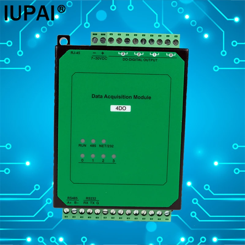 

4DO 4-way relay control output module 220V 5A contact capacity device Modbus TCP Ethernet Industrial Automation Contorl Module