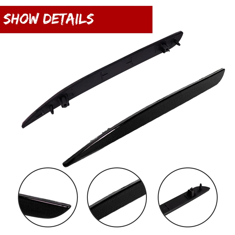 Smoked Lens Car Rear Bumper Reflector Tail Brake Light Cover Housings For 2015-2022 Chrysler 300, No Bulb/Socket, Left & Right