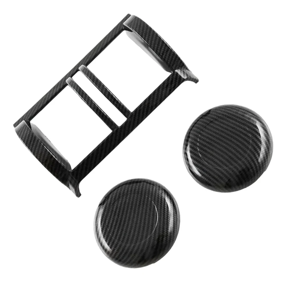 Carbon Fiber Rear Air Vent Outlet Cover Car Rear Seat Air Outlet Cover for BYD Atto 3 Yuan Plus 22-23 Black Rear AC Vent Trim