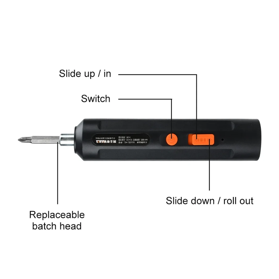 USB-Charging Electric Screwdriver Household Electric Screwdriver for Fastening Drilling and Screwdriving Tool Maintenance Tool