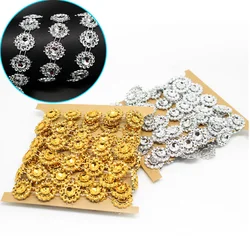 2Yards Rhinestone Ribbon Diamond Chain Sunflower Bling Wrap Faux Rhinestone Mesh Ribbon For DIY Crafts Wedding Vase Party Decor