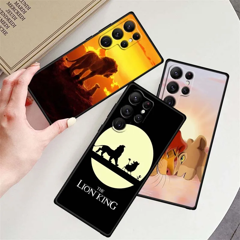 

The Lion King Cool For Samsung Galaxy S26 S25 S24 S23 S22 S21 S20 Ultra Plus FE 5G Black Soft TPU Cover Phone Case