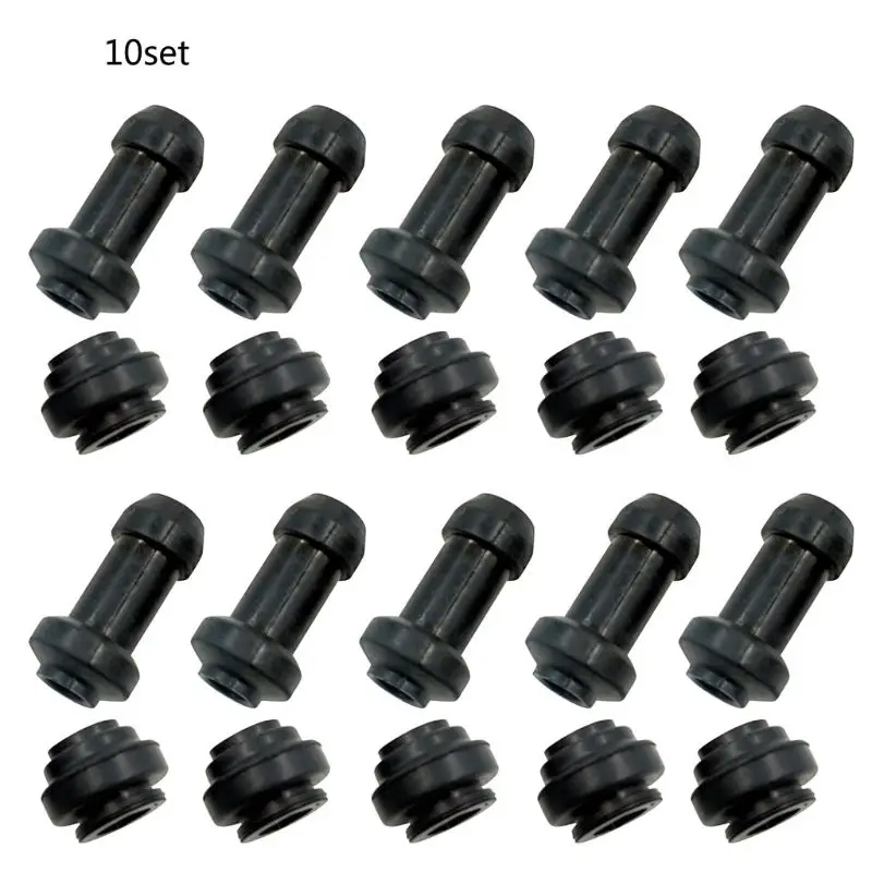 10 sets Motorcycle Scooter Brake Upper Lower Pump Caliper Shock Absorber Sleeve Dust Covers Disc Waterproof Rubber Caps