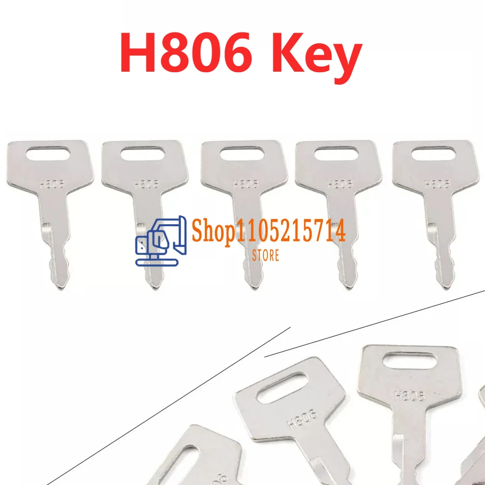 1/5/10/30/50pcs H806 Key for Takeuchi Excavator Track Loader BU1698X2 Open Door Lock Key