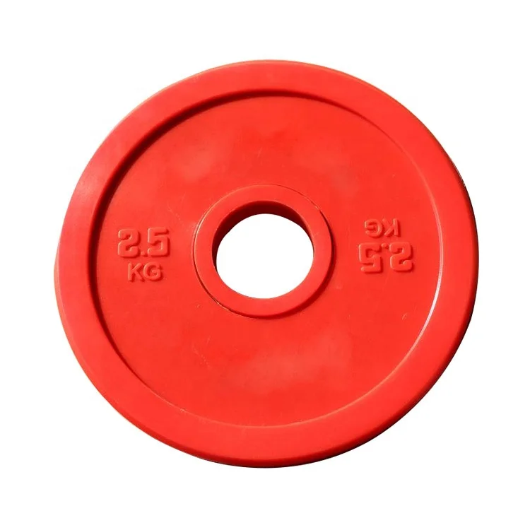 Environmental protection color rubber coated dumbbell pieces gym full rubber barbell pieces direct Change Bumper Plates