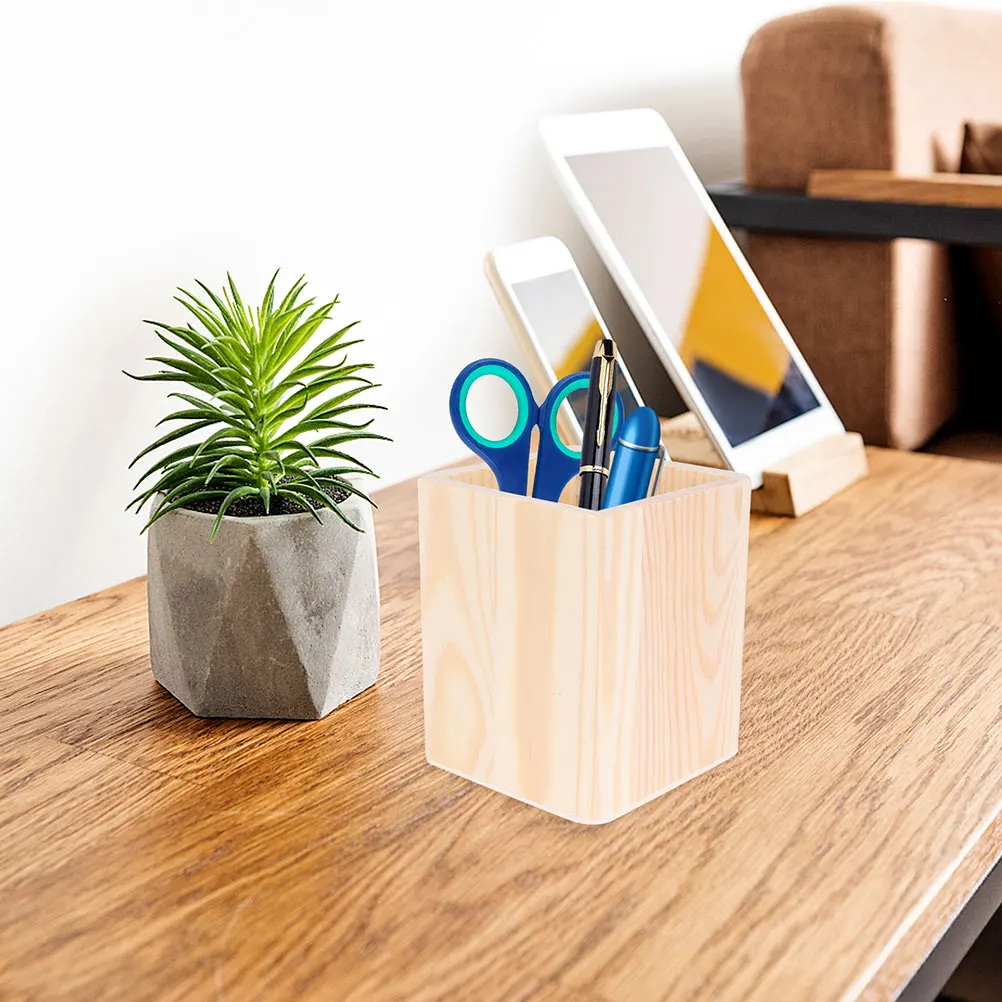 

3 Pcs Blank Painting Brush Holder Container Pen Innovative Multi Functional Creative Desktop Cup Pencil Storage Bucket
