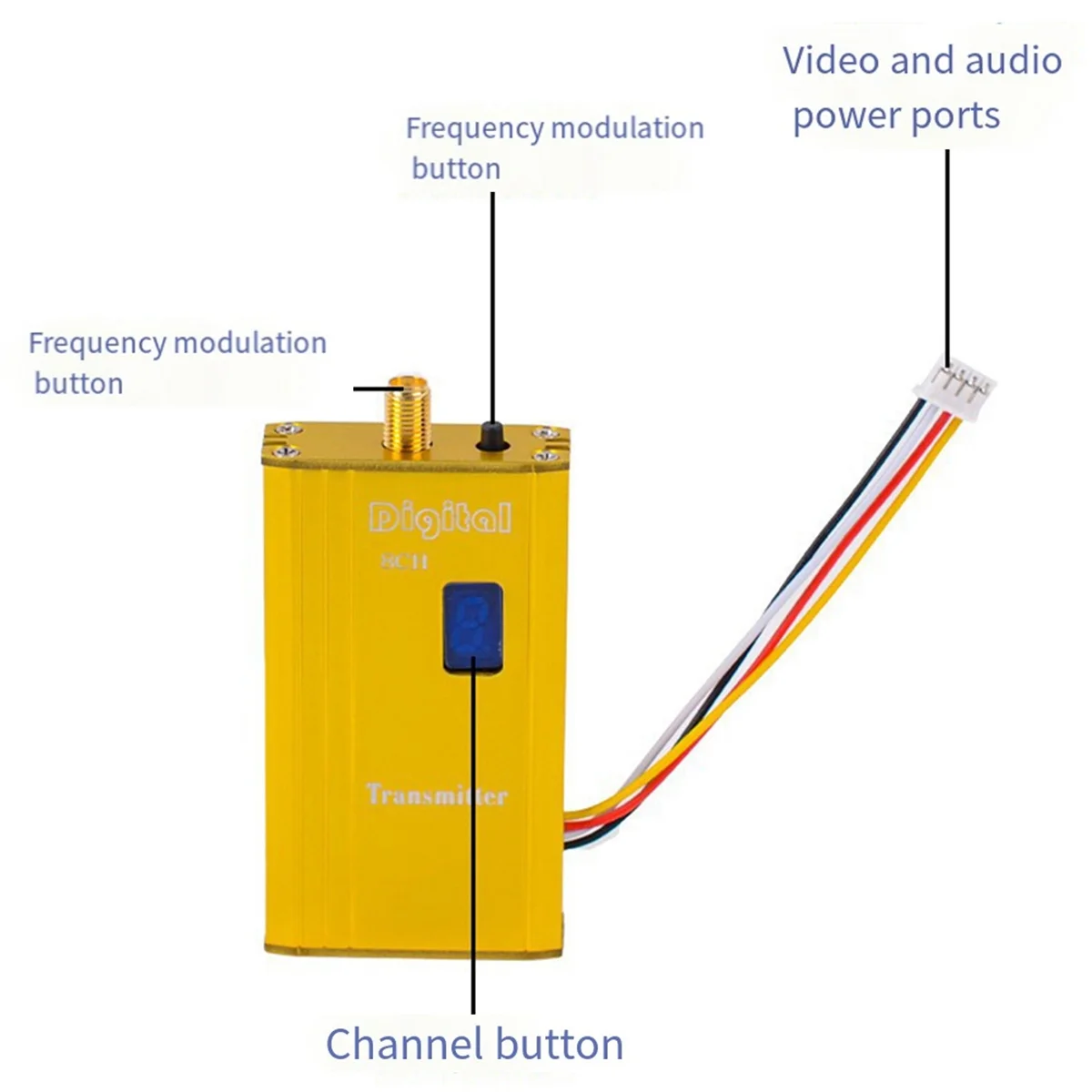Эффективный передатчик аудио-видео 1,2G 1,3G 2W для квадрокоптера FPV RC Drone