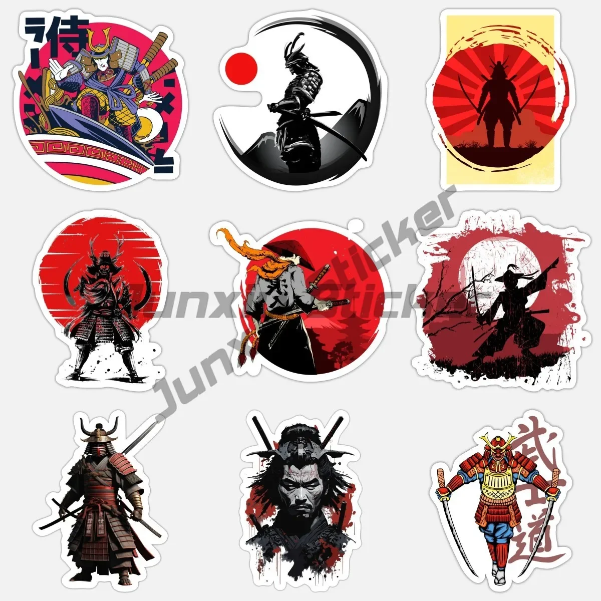 

Creative Stickers for Samurai Warrior Decals Car Accessories Anti Scratch Sticker Sunscreen Decor Camper Windows Graffiti Decal