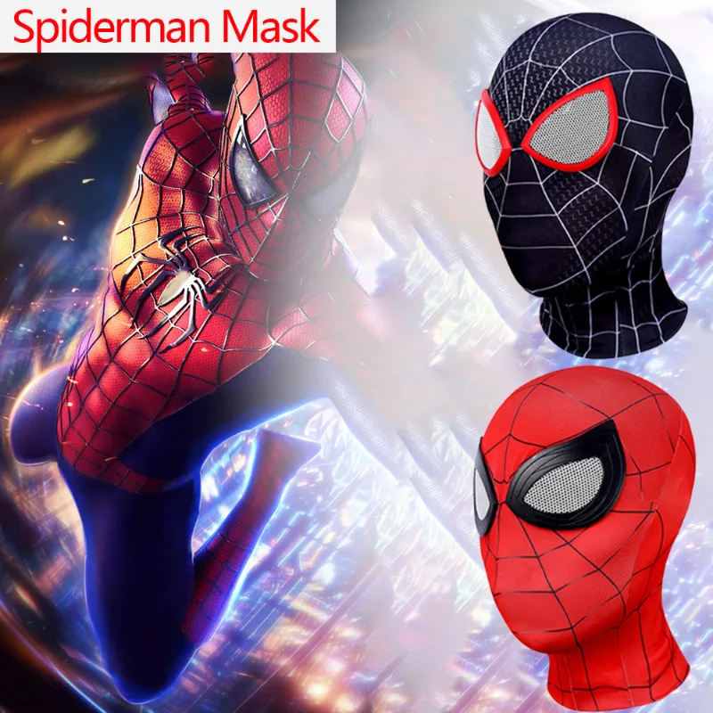 Spiderman masque super-héros Miles Morales Spider Man Cosplay masques pour adultes garçons filles noël Halloween accessoires de déguisement
