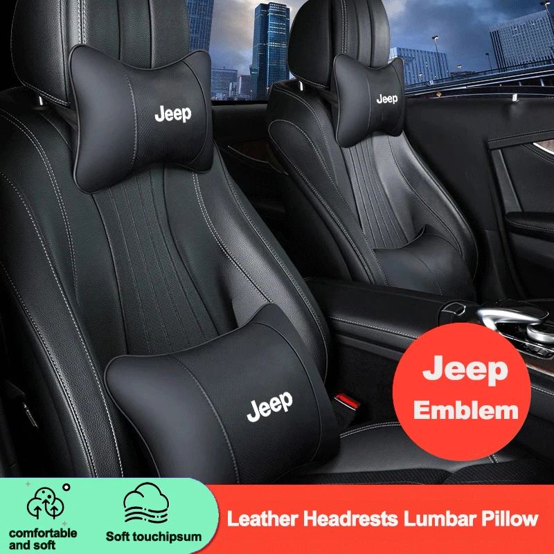 

Car Seat Headrest Waist Pillow Head Neck Lumbar Support For Jeep Renegade Wrangler Patriot Willys Liberty Rubicon XJ Trail Hawk