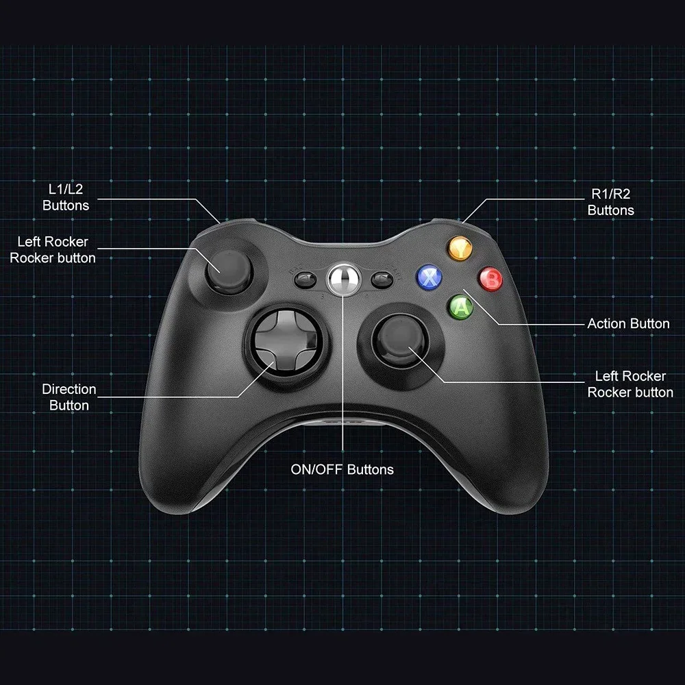 Xbox 360 slim gamepad do komputera Przewodowy gamepad XBOX 360 obsługuje Steam i może przystosować do kontrolera Win7/10 ps4