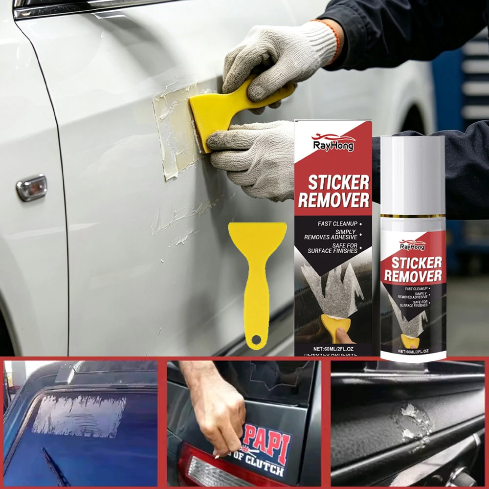 1-5pcs Car Body Window Glass Powerful Automotive Adhesive Remover Spray Dissolves Sticky Tap Glue Decal Residue Cleaning Tools