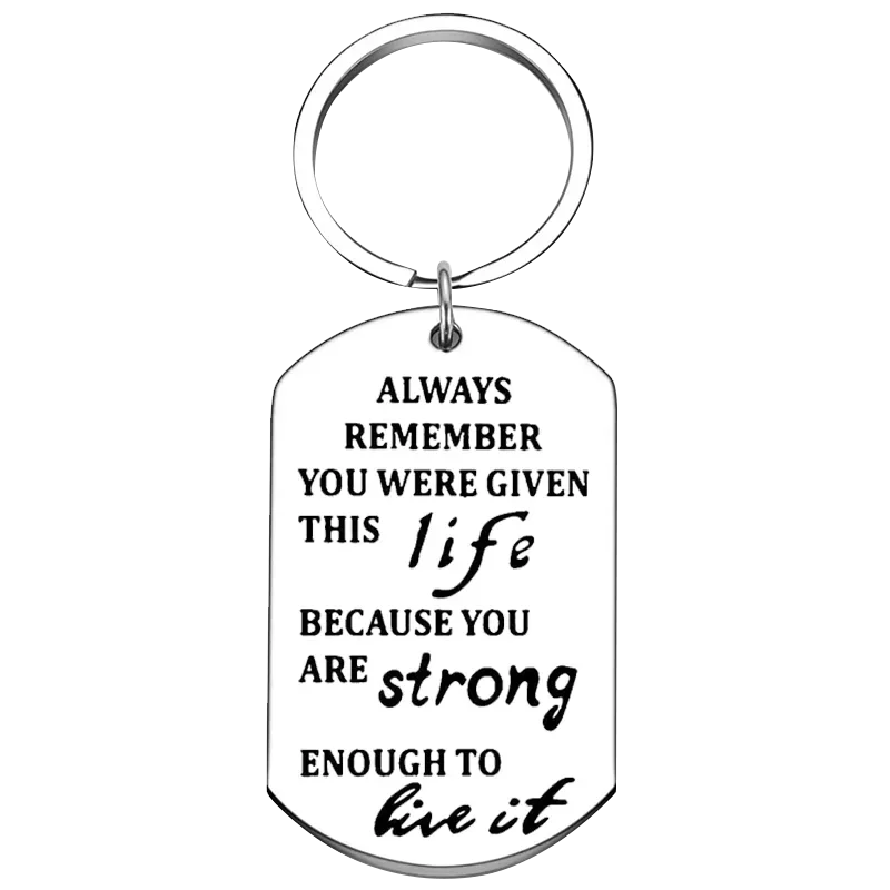 New Inspirational Birthday Gifts Keychain Pendant Son Daughter Encouragement Key Chains Always Remember You Were Given Life