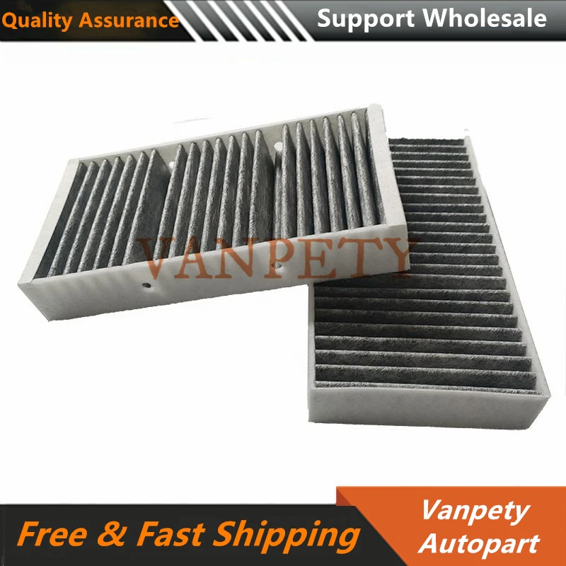 2PCS Interior Pollen Cabin Air Conditioning Filter for Mercedes-Benz GL-Class GLS X166 M-Class GLE W166 Cars A1668307201