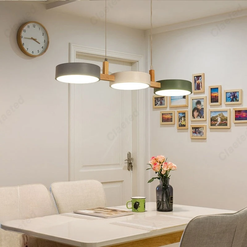 النمط الأوروبي بسيط الحديثة LED ثريا من الحديد المطاوع ثلاثة رؤوس غرفة المعيشة غرفة الطعام بار مقهى الإضاءة #2