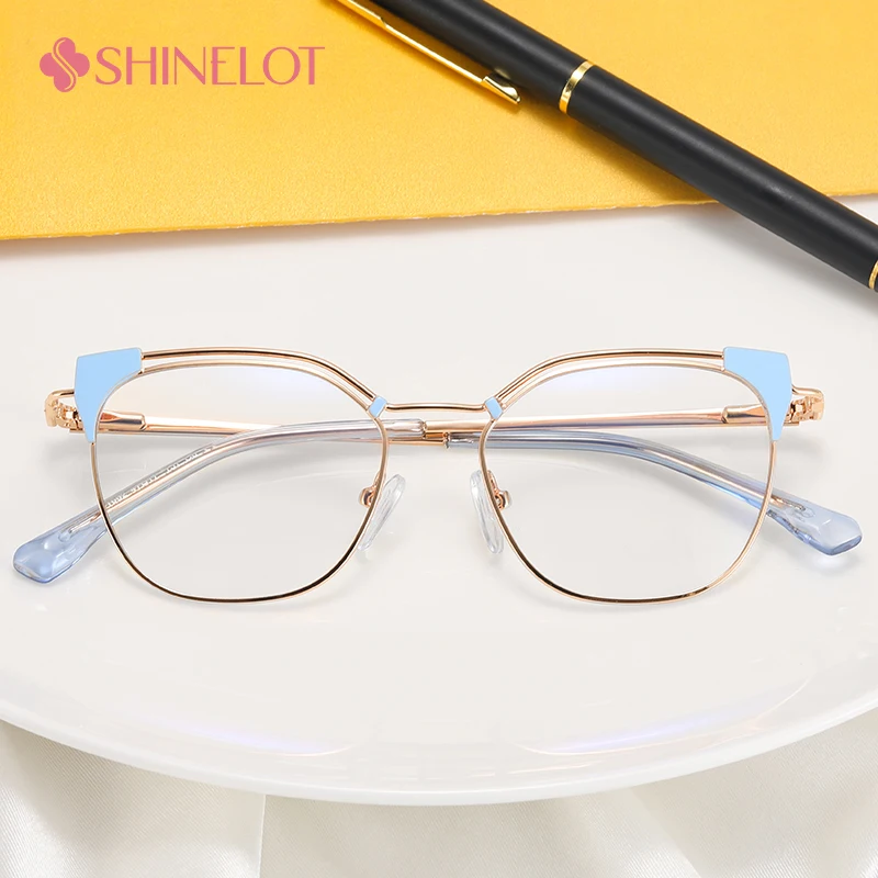 991002New children's anti blue light reading glasses, optical customized prescription glasses, fashionable style, metal material