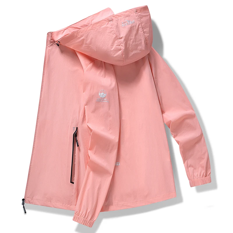 Summer Lightweight Sunscreen Clothes 2024 Leisure Breathable Bicycle Hooded Coat Outdoor Mountaineering Camping Couple Jackets