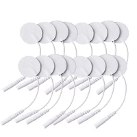 Electrodo de 3x3cm, almohadillas de Gel autoadhesivas reutilizables para acupuntura Tens, enchufe de 2,0mm para máquina masajeadora de Terapia Digital EMS no tejida