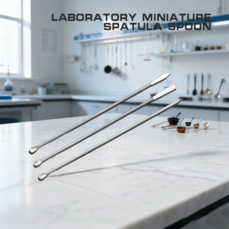 1pcs 10-22cm Stainless Steel Lab Micro Spatula Medicine Spoon Scoop Shovel Pharmacy