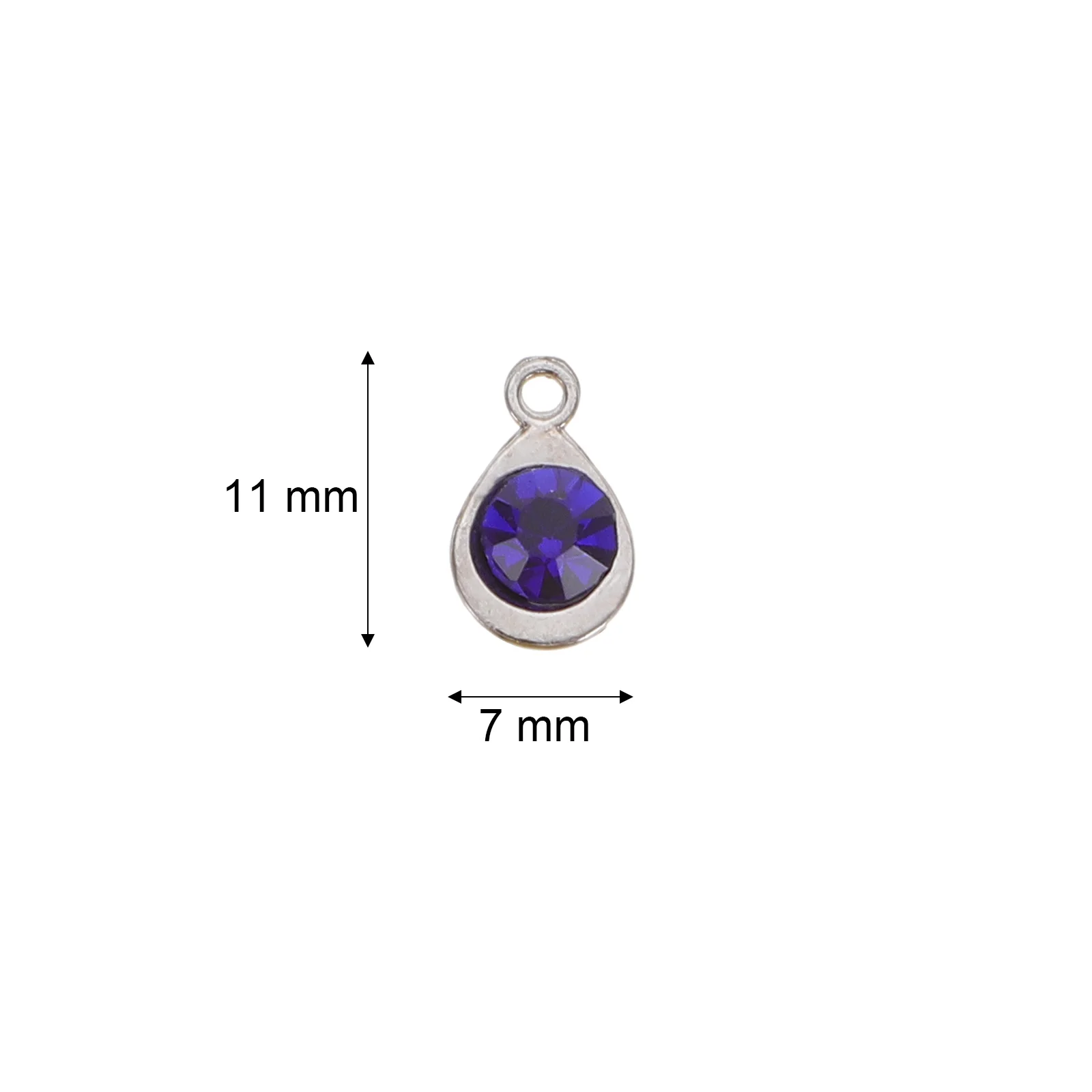 

48 Pcs Glass Drill Pendant Jewelry Decor Necklace Stainless Steel DIY Charm Craft Accessories Necklace Pendant Set