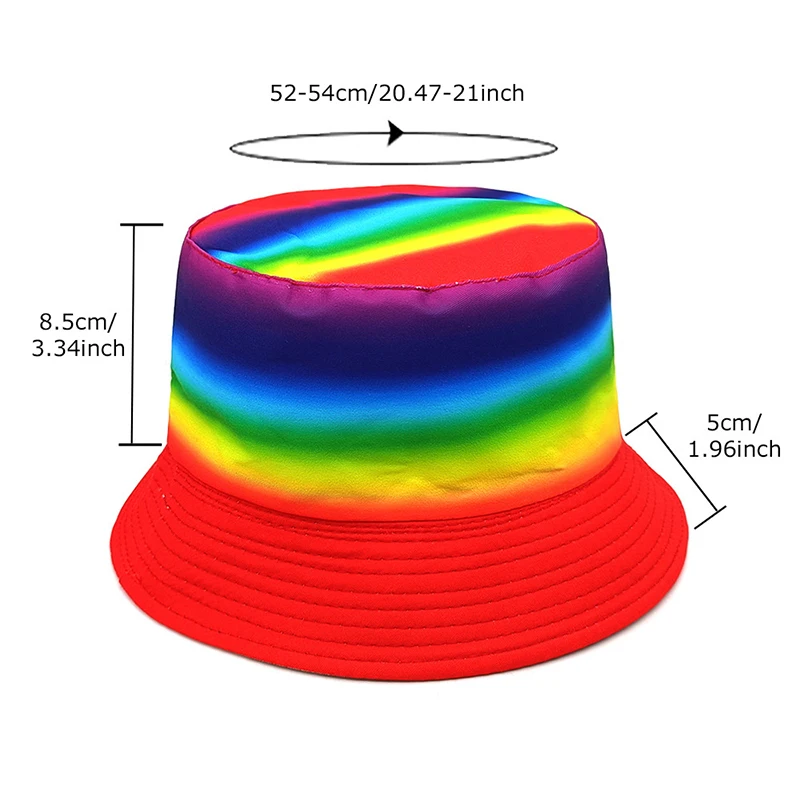 Bocca Rainbow kapelusz typu Bucket dzieci dzieci dziewczynki chłopcy rybacy czapki z nadrukiem Gradient dwustronna czapka Panama podróż na zewnątrz