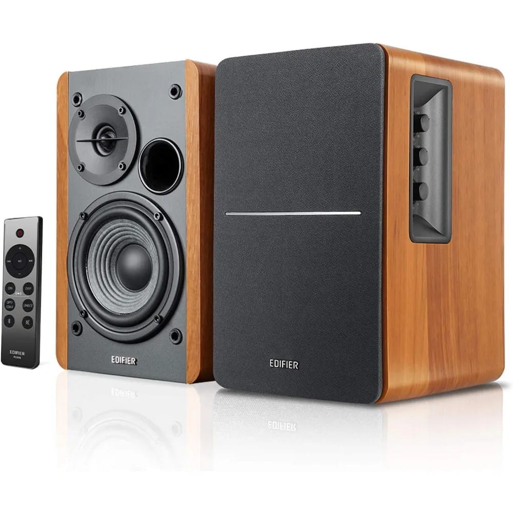 R1280DBs Active Bluetooth Bookshelf Speakers - Optical Input - 2.0 Wireless Studio Monitor Speaker - 42W RMS