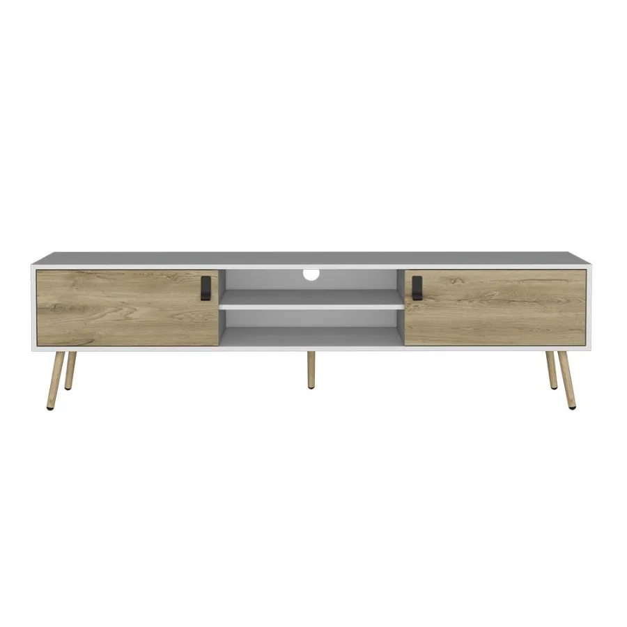 Tv Stand A Magness Living Room White/ Macadamia